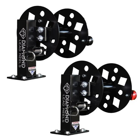Diamond Lead Reels Pair of Heavy Duty Single Welding Lead Reels, 12 in., Red FBS-SET12RED